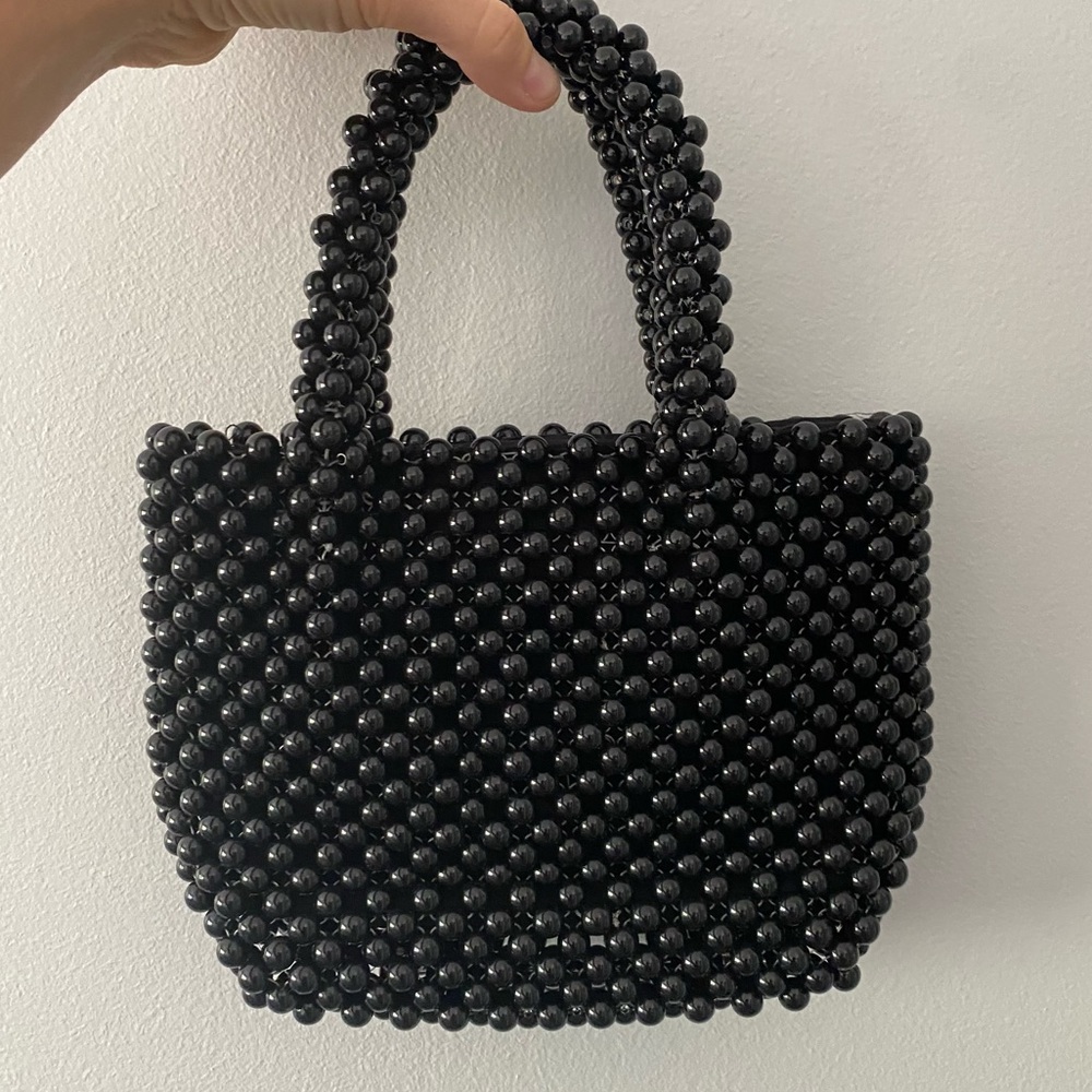 Zara bead bag black new!